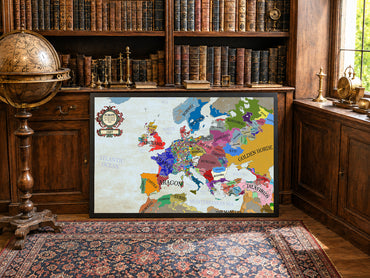 Carte de l'Europe de 1337 à l'aube de la guerre de Cent Ans