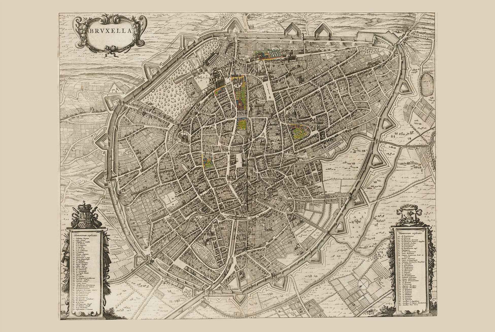 1652 Brussels Map - Antique City Atlas Print - Strategy Maps