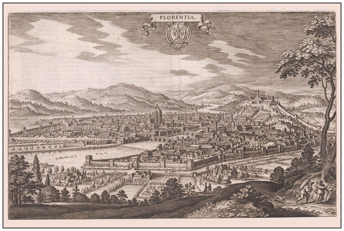 Florence in 1688 - Map of the Medici Capital of Tuscany - Strategy Maps