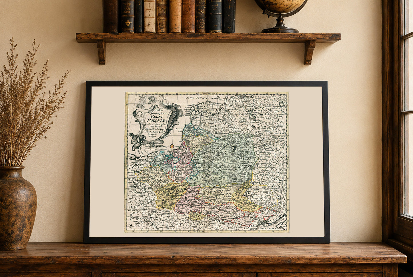1753 Carte murale historique de la République des Deux Nations