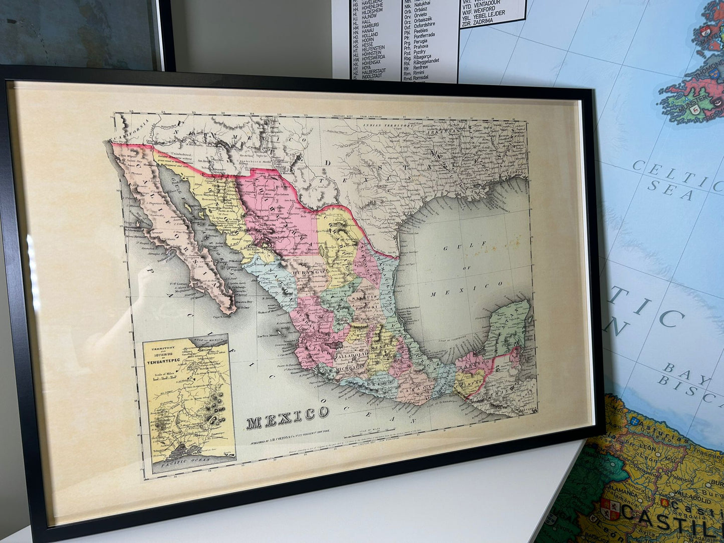 1856 Mexico Cartography Print - Vintage Map with State Boundaries and Regional Detail