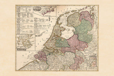Dutch Republic 1740 - Historical Netherlands Map