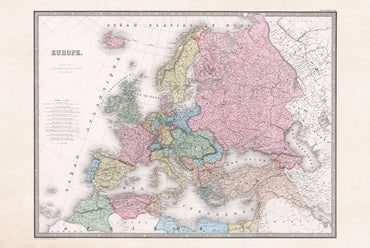 Europe 1862 - Historical Map During the Age of Nationalism