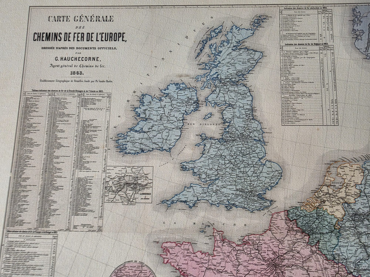 Europe 1863 - Carte historique de l'Europe du XIXe siècle