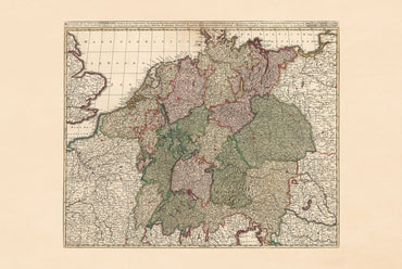 Holy Roman Empire 1740 – Historical Map of Central Europe