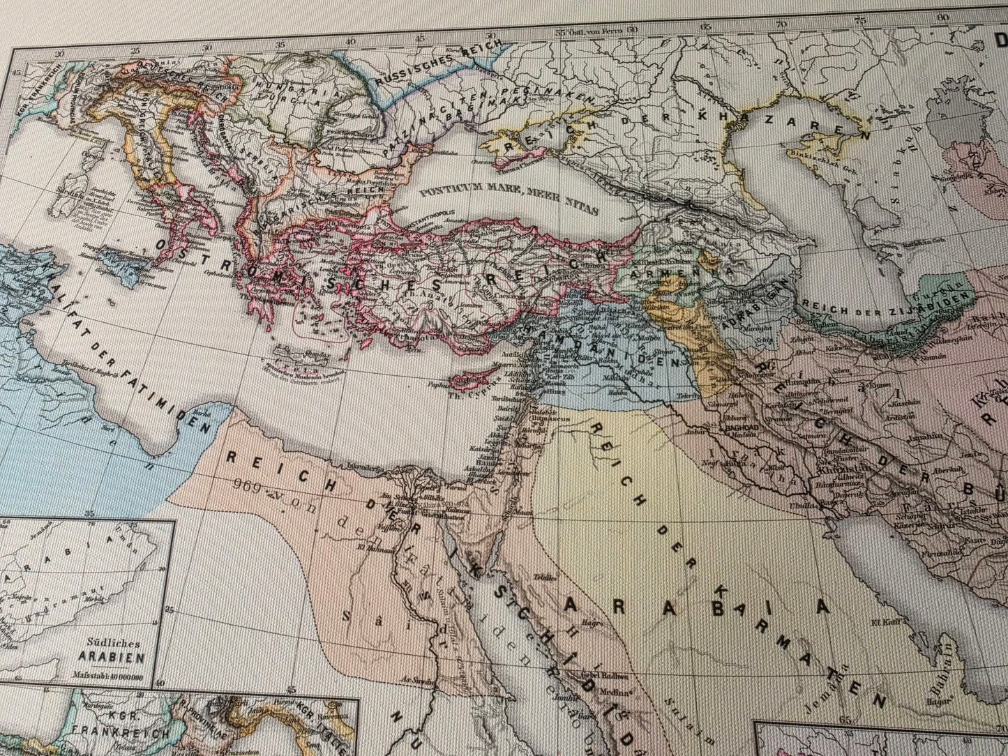 Mundo islámico 945–1055 - Mapa de los Buyidas, Fatimíes y Abasíes