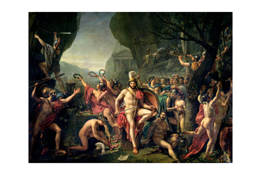 Leonida alle Termopili 1814 - Jacques-Louis David - Poster dipinto storico sull'ultima resistenza dei 300 spartani