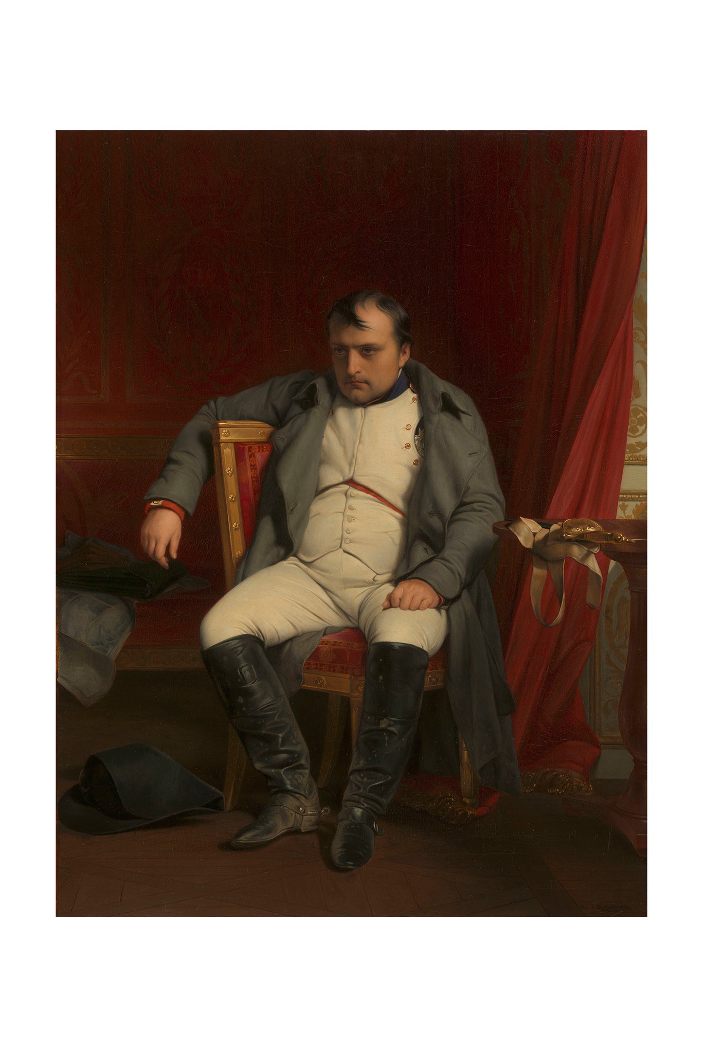 Poster Napoléon à Fontainebleau - Paul Delaroche Décoration Murale Historique de l’Empire Français