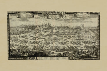 Poster Siège de Cracovie (1655) - Panorama Historique du Déluge Suédois par Erik Dahlbergh