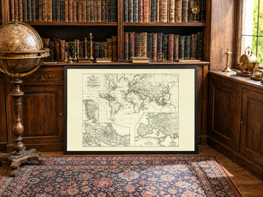 1854 Spanish & Portuguese Colonial Empire Map - Vintage Historical Atlas Print