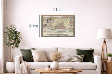 Warsaw 1772 - Historical Map of the Polish Capital with Major Palaces - Strategy Maps