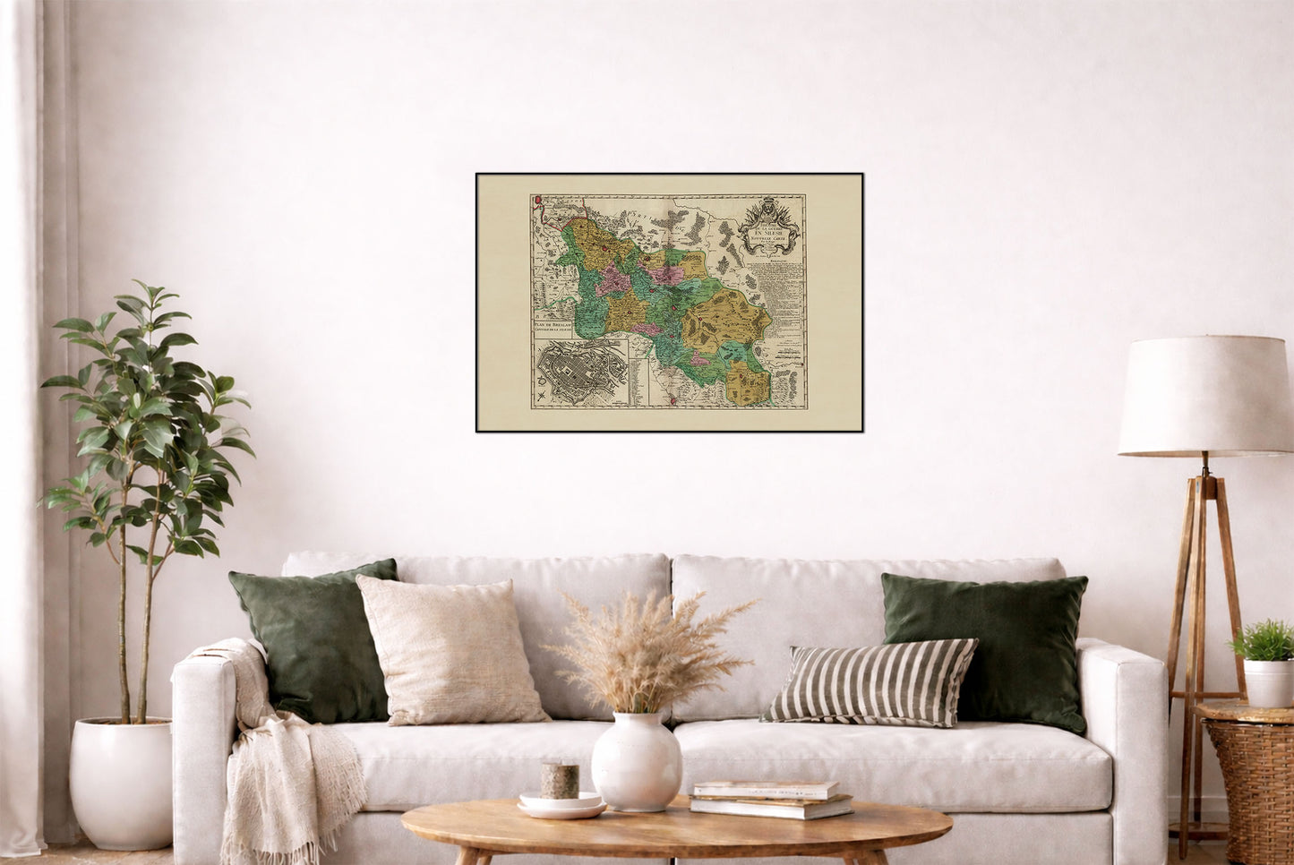 Silesia War Map Poster - First Silesian War, 1741 | Georges-Louis Le Rouge