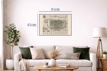 1652 Antwerp Map Poster - City Plan with Detailed Streets and Fortifications - Strategy Maps