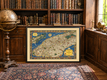 Manhattan Pictorial Map Poster (1926) – Vintage New York City Wall Art