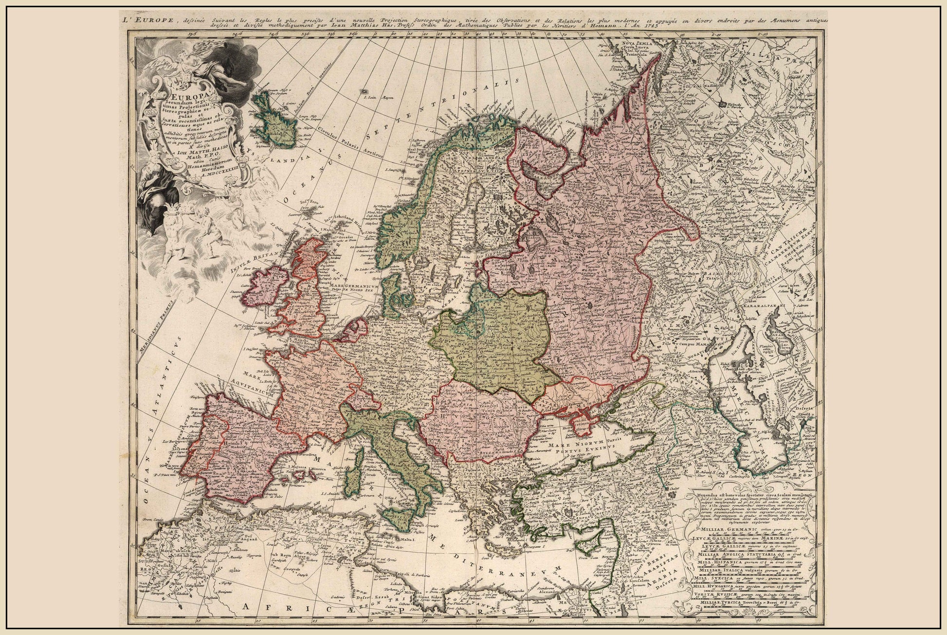 Europe in 1743 – Historical Wall Map from the War of the Austrian Succession - Strategy Maps