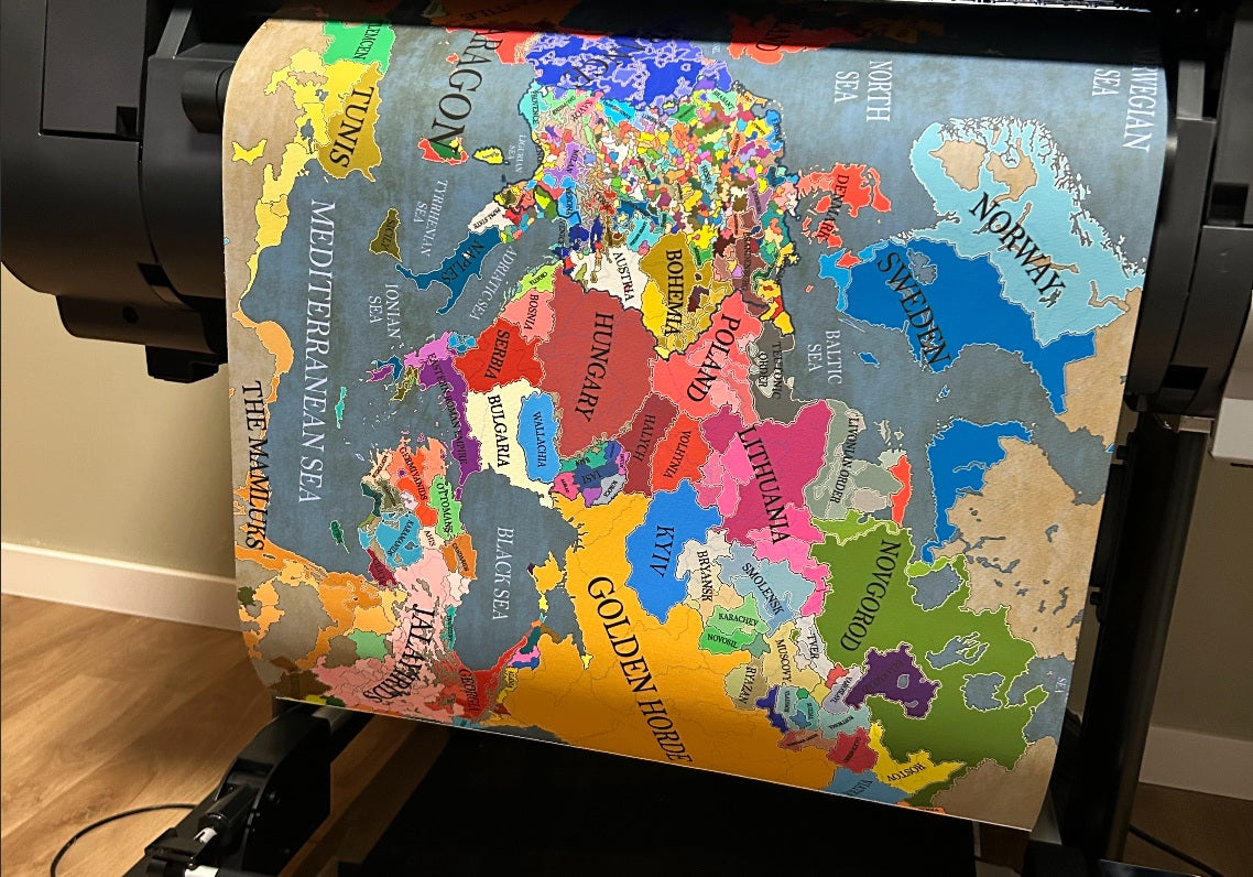 1337 Karte von Europa am Vorabend des 100-jährigen Krieges