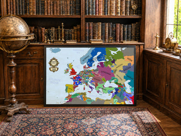Carte de l’Europe de 1444 - Carte politique médiévale après la bataille de Varna