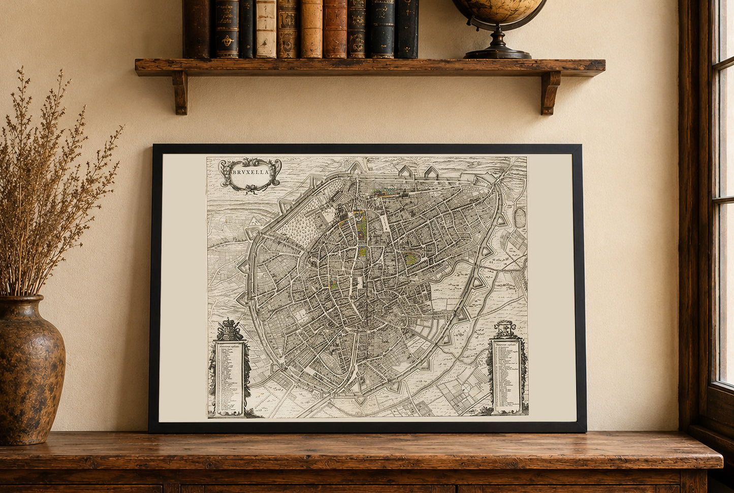 1652 Brussels Map - Vintage City Atlas Print