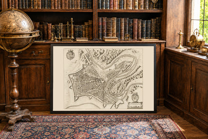 1652 Luxembourg Map Poster - Bird’s-Eye City Plan with Fortifications