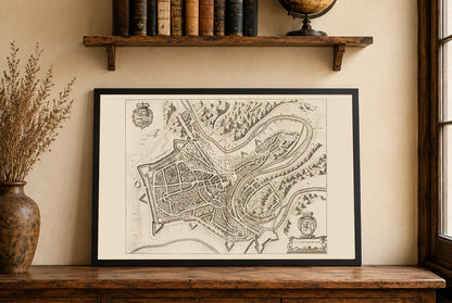 1652 Luxembourg Map Poster - Bird’s-Eye City Plan with Fortifications