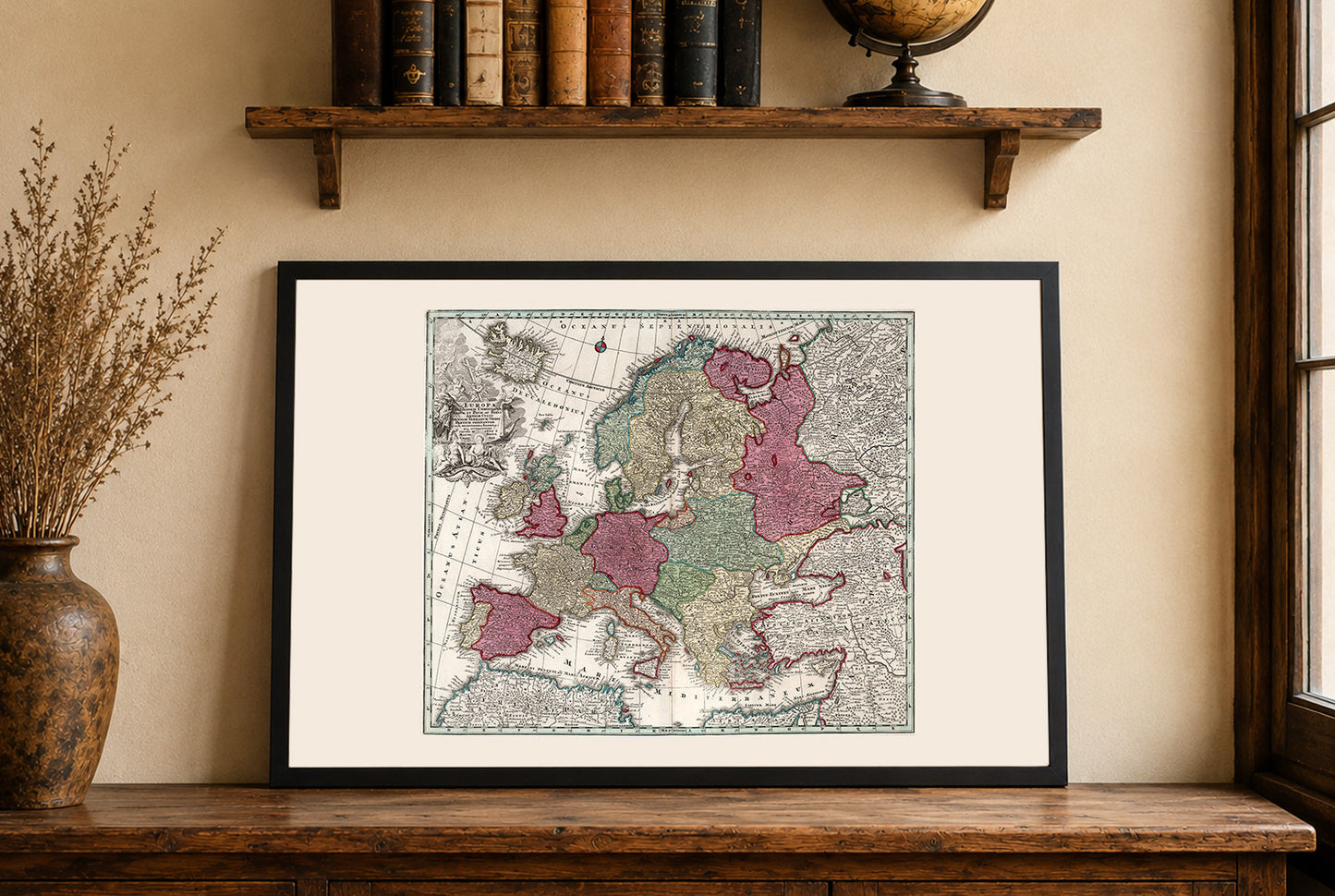 1730 Europe - Historical Wall Map of the Early 18th Century