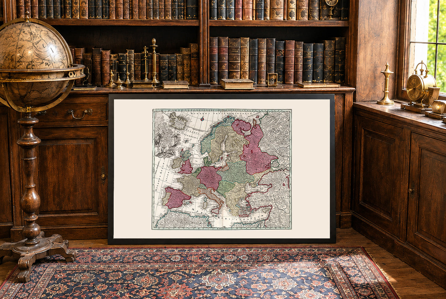 1730 Europe - Historical Wall Map of the Early 18th Century