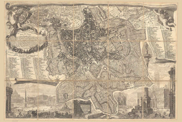 1773 Rome Cartography Print - Vintage City Plan with Precise Urban Layout - Strategy Maps