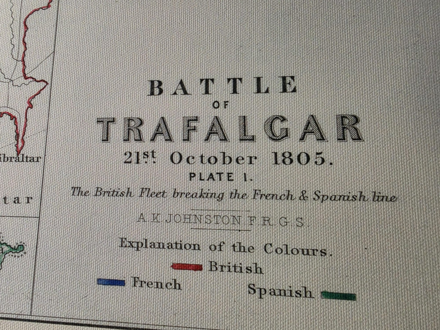1805 Battle of Trafalgar Cartography Print - Historic Naval Map with Fleet Positions