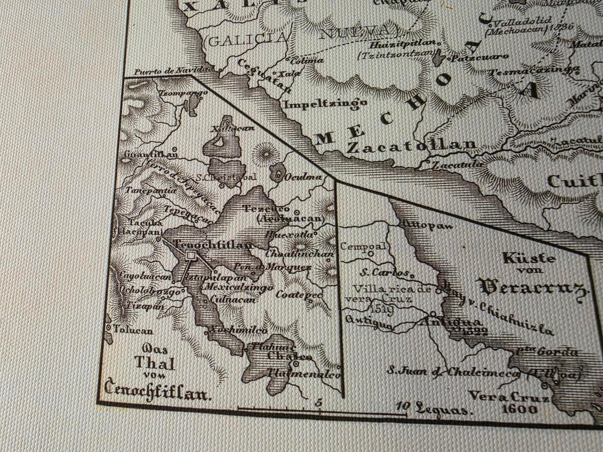 Carte de l’Empire colonial espagnol et portugais de 1854 – Impression vintage d’atlas historique