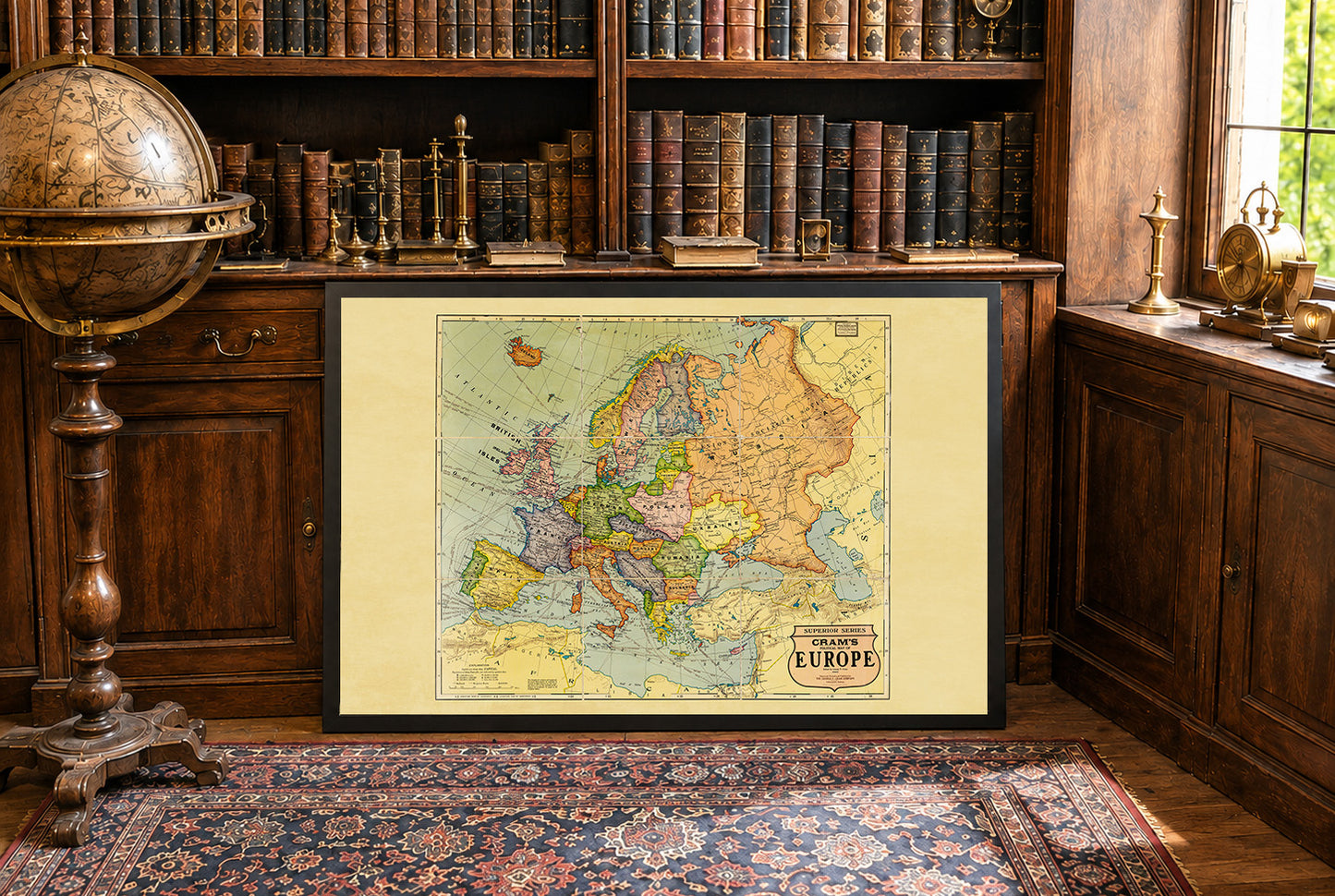 1925 Europe - Carte murale historique de l'entre-deux-guerres