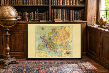 1925 Europe - Carte murale historique de l'entre-deux-guerres
