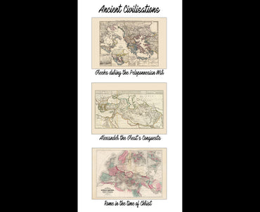 Poster des Civilisations Anciennes - Grèce, Alexandre le Grand et Empire Romain