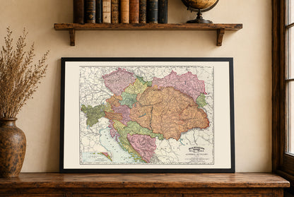 Autriche-Hongrie 1897 - Carte historique de la Double Monarchie