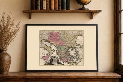 Péninsule balkanique 1740 – Carte historique du Sud-Est de l'Europe