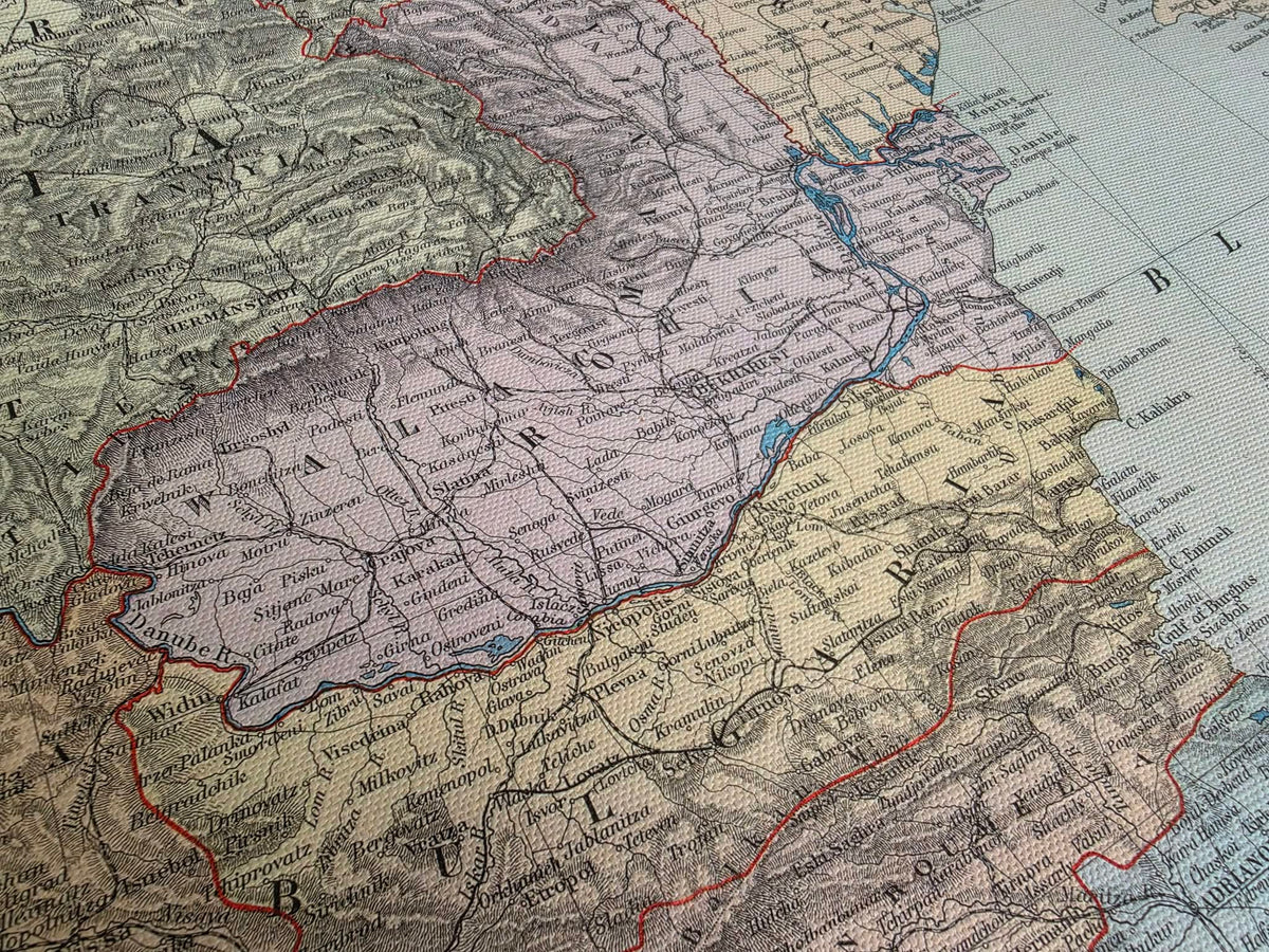 Półwysep Bałkański 1904 - Państwa i Prowincje - Edward Stanford – Plakat z Mapą