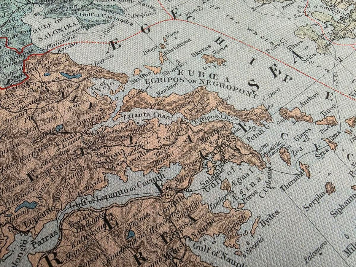 Półwysep Bałkański 1904 - Państwa i Prowincje - Edward Stanford – Plakat z Mapą