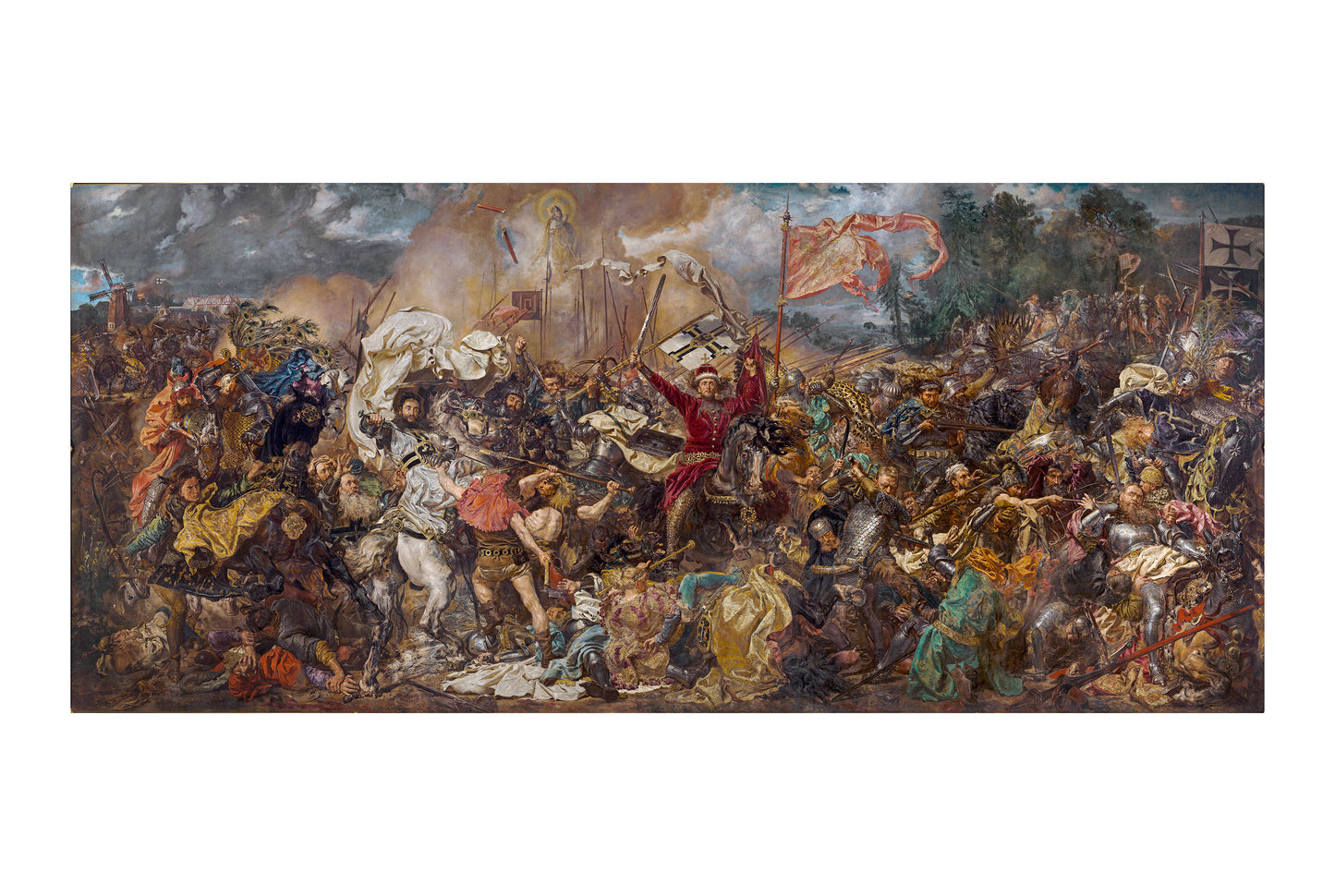 Bataille de Grunwald - Affiche de Jan Matejko, 1878, Peinture Historique Polonaise
