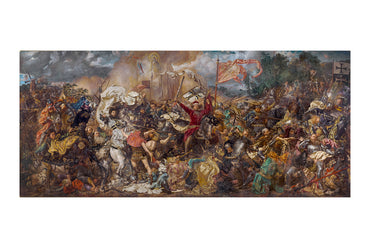 Bataille de Grunwald - Affiche de Jan Matejko, 1878, Peinture Historique Polonaise