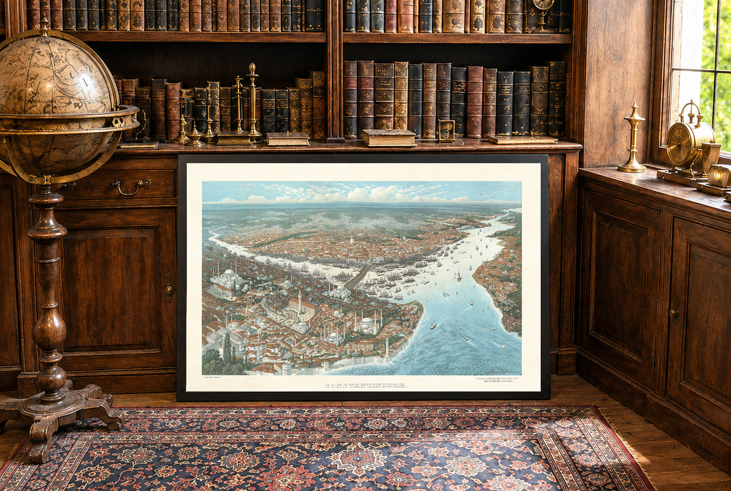 Constantinople 1896 - Peinture vintage de la capitale ottomane