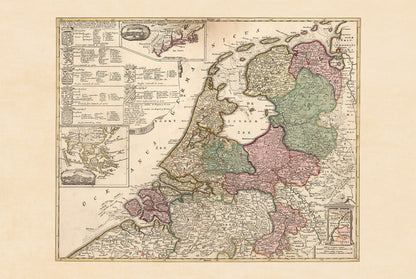 Dutch Republic 1740 - Historical Netherlands Map
