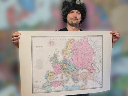 Europe 1862 - Historical Map During the Age of Nationalism