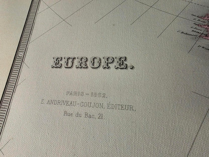 Europe 1862 - Historical Map During the Age of Nationalism