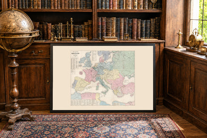 Europe 1863 - Carte historique de l'Europe du XIXe siècle