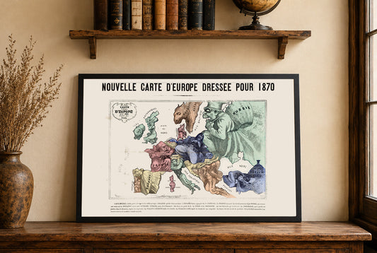 Europe 1870 - Carte satirique de la guerre franco-prussienne
