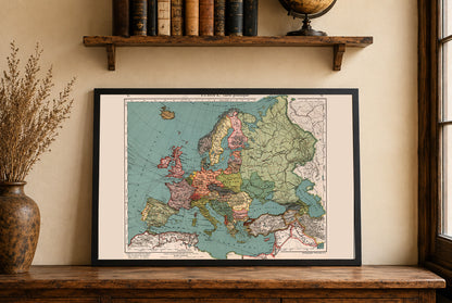 Europe 1921 - Carte historique de l'après-Première Guerre mondiale