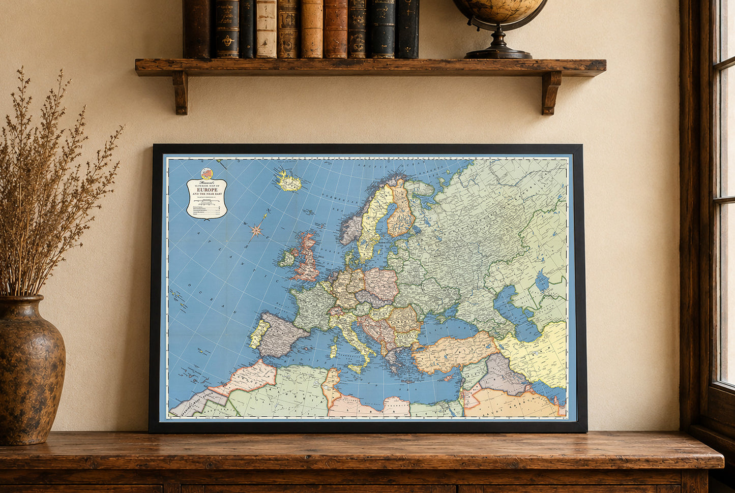 Europe 1957 - Carte historique de l'Europe de la Guerre Froide