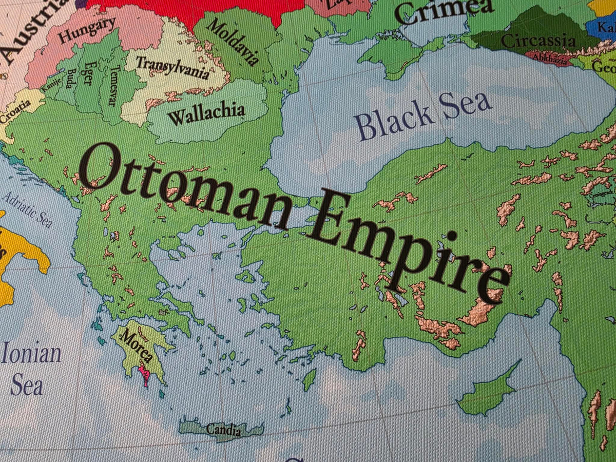 Europa w 1644 - Plakat z Mapą Wojny Trzydziestoletniej