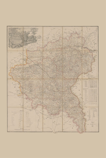 Poster Carte du Grand-Duché de Poznań (1843) - Carte Historique Vintage de la Grande-Pologne