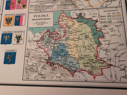 Póster Mapa de la Historia de Polonia - 10 Mapas Históricos desde Mieszko I hasta el Ducado de Varsovia