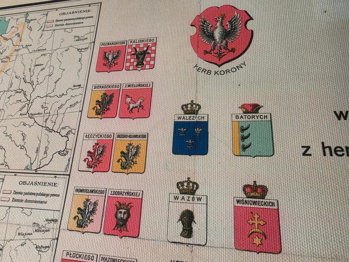 Póster Mapa de la Historia de Polonia - 10 Mapas Históricos desde Mieszko I hasta el Ducado de Varsovia